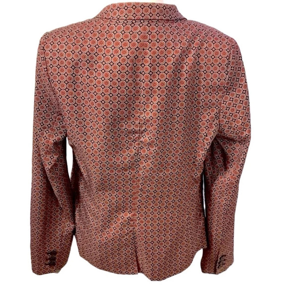 The Limited Vintage Medallion Print Blazer Jacket Satin Feel with Pockets Medium - Picture 7 of 16